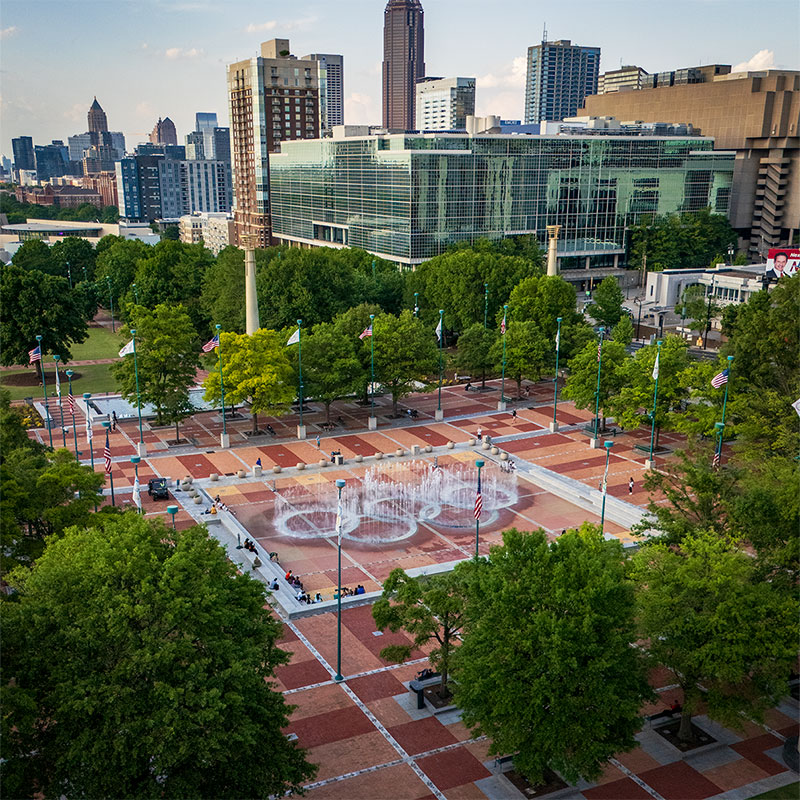 Centennial Olympic Park fountain of rings